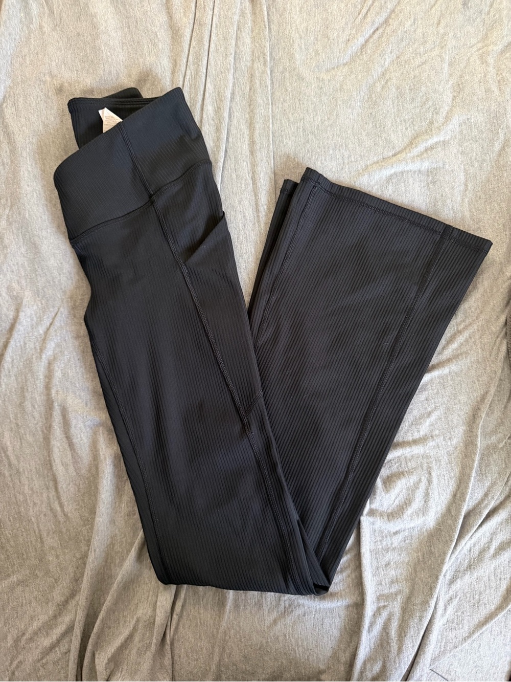Fabletics Oasis Rib High Waisted Crossover Kick Flare
